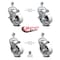 Service Caster Semi Steel Swivel TS Caster w/Roller Bearing-4" Wheels&1/2" Stems-2 w/BRK, 4PK SCC-TS20S415-SSR-121315-2-TLB-2 - alternate 4